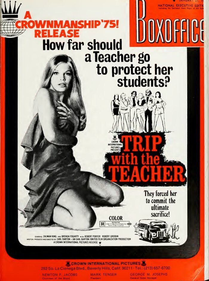 BOXOFFICE magazine side cover 27 January 1975