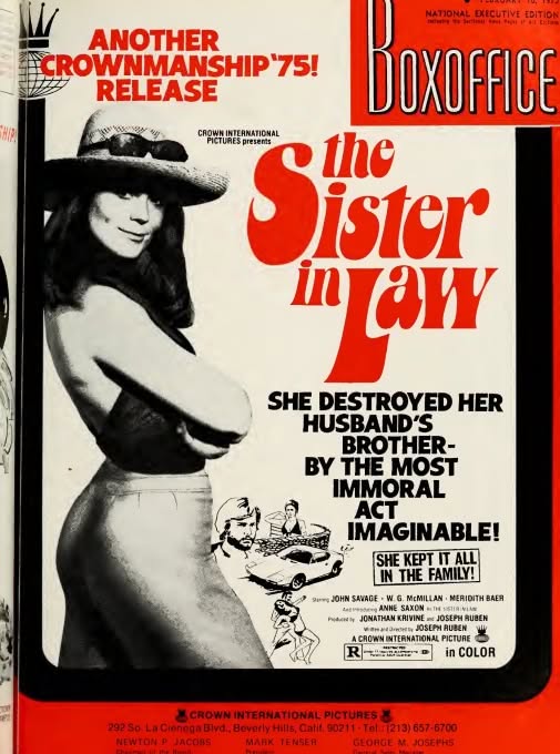 BOXOFFICE magazine side cover 10 February 1975