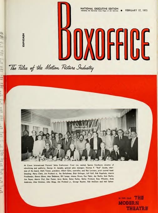 BOXOFFICE magazine side cover 17 February 1975