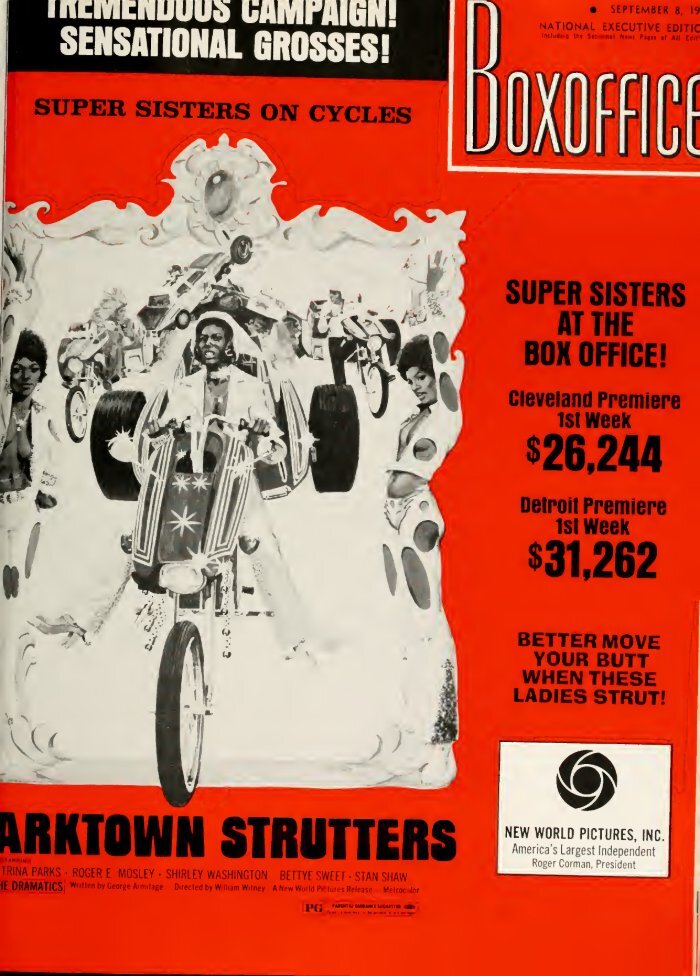 BOXOFFICE magazine side cover 8 September 1975