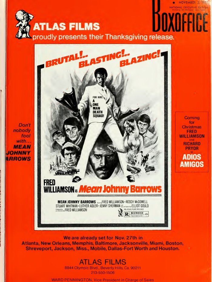 BOXOFFICE magazine side cover 3 November 1975