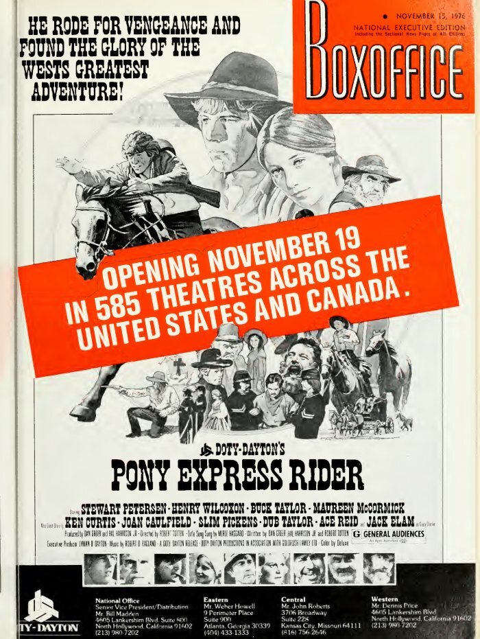 BOXOFFICE magazine side cover 15 November 1976