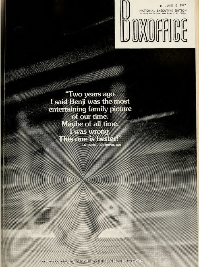 BOXOFFICE magazine side cover 13 June 1977