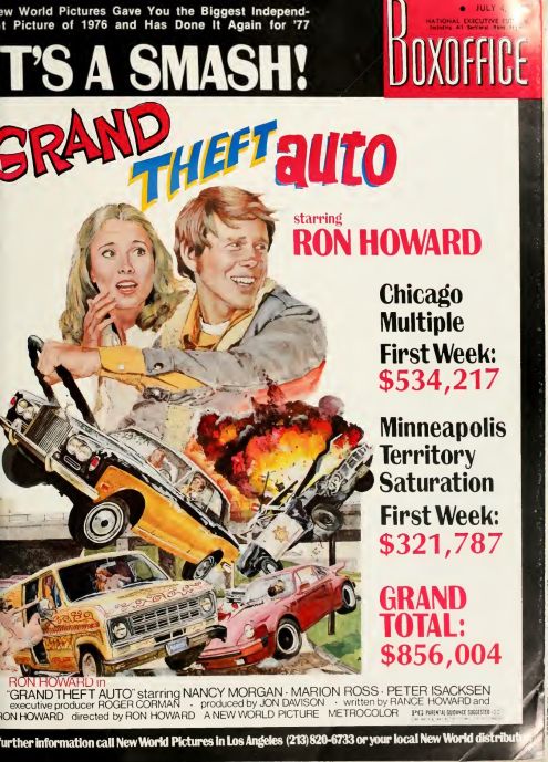 BOXOFFICE magazine side cover 26 July 1977