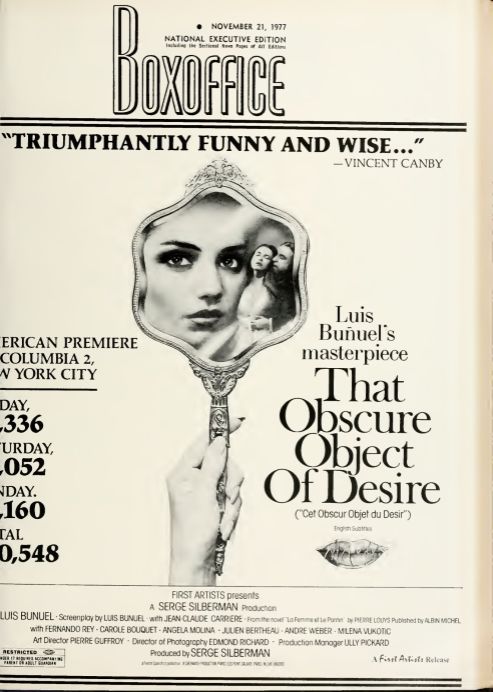 BOXOFFICE magazine side cover 21 November 1977