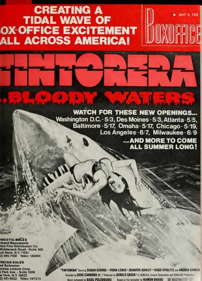 BOXOFFICE magazine side cover 8 May 1978