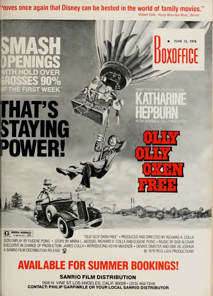 BOXOFFICE magazine side cover 12 June 1978