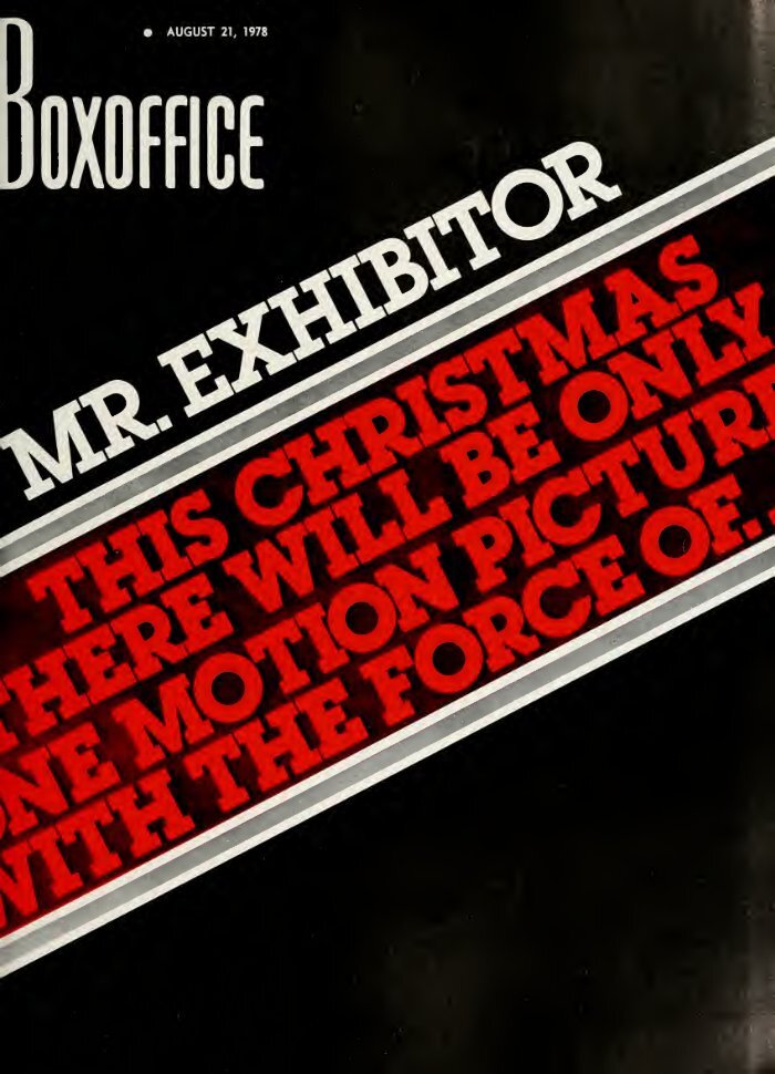 BOXOFFICE magazine side cover 21 August 1978
