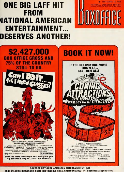 BOXOFFICE magazine side cover 18 September 1978