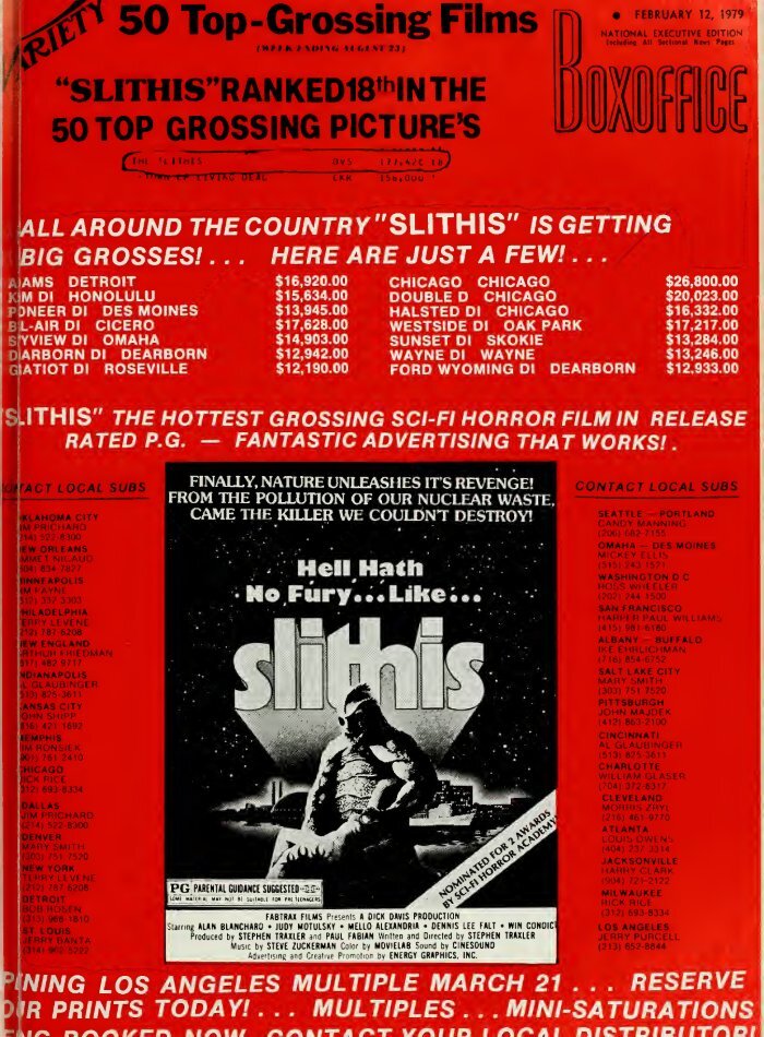 BOXOFFICE magazine side cover 12 February 1979