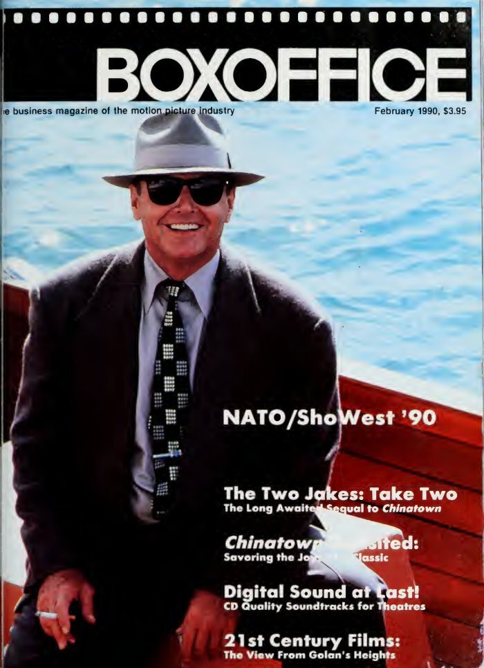 BOXOFFICE magazine side cover  February 1990