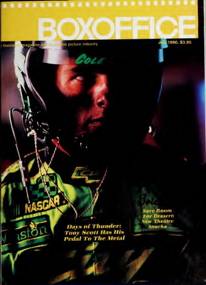 BOXOFFICE magazine side cover  July 1990