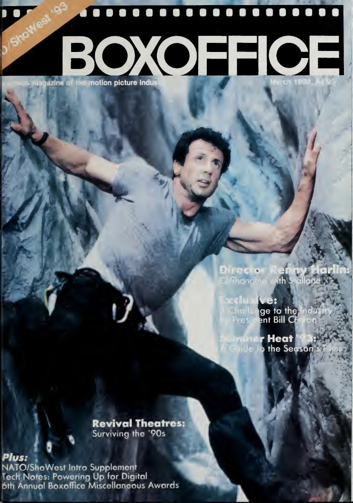 BOXOFFICE magazine side cover  March 1993