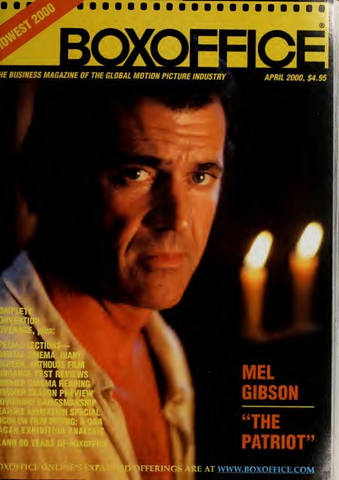 BOXOFFICE magazine side cover  April 2000