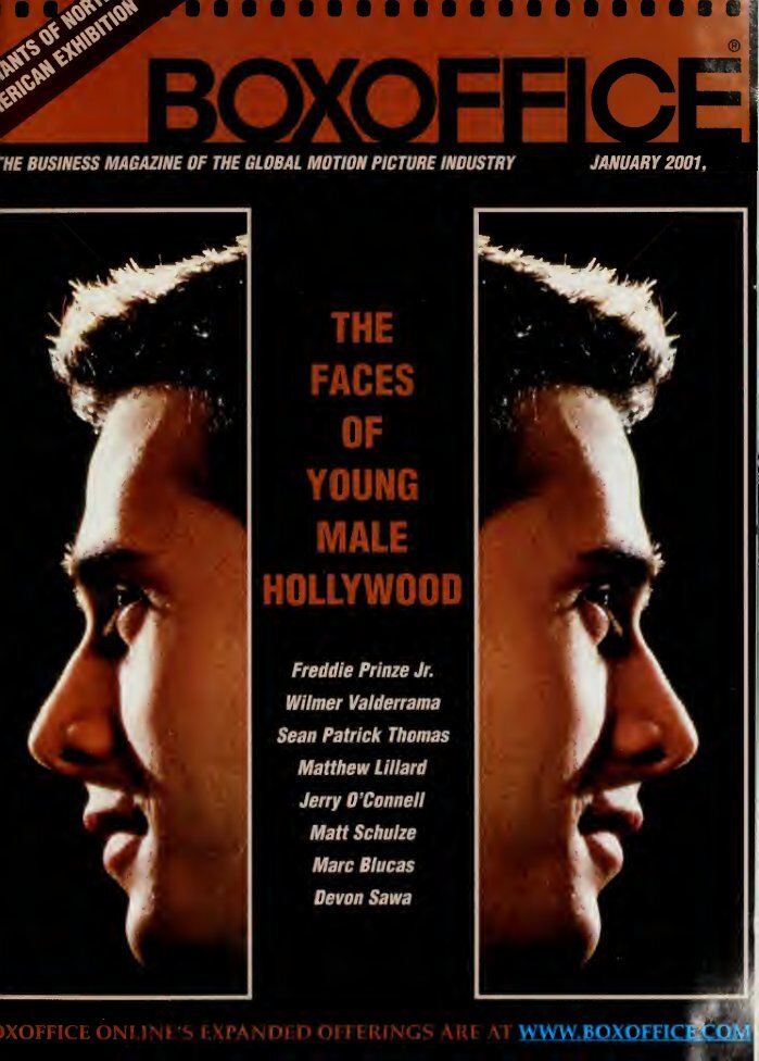BOXOFFICE magazine side cover  January 2001