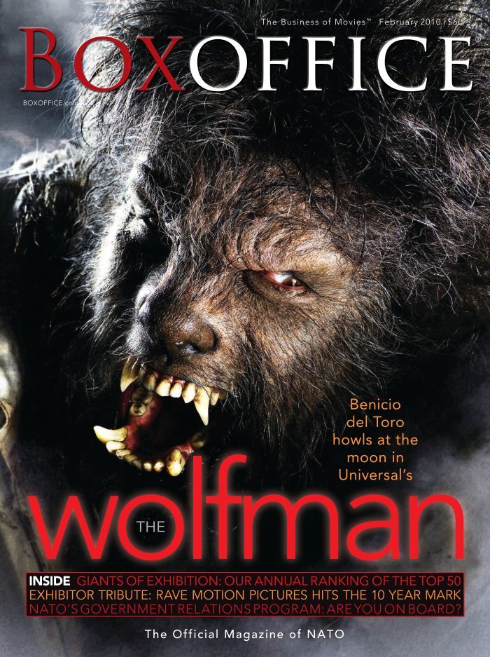 BOXOFFICE magazine side cover  February 2010