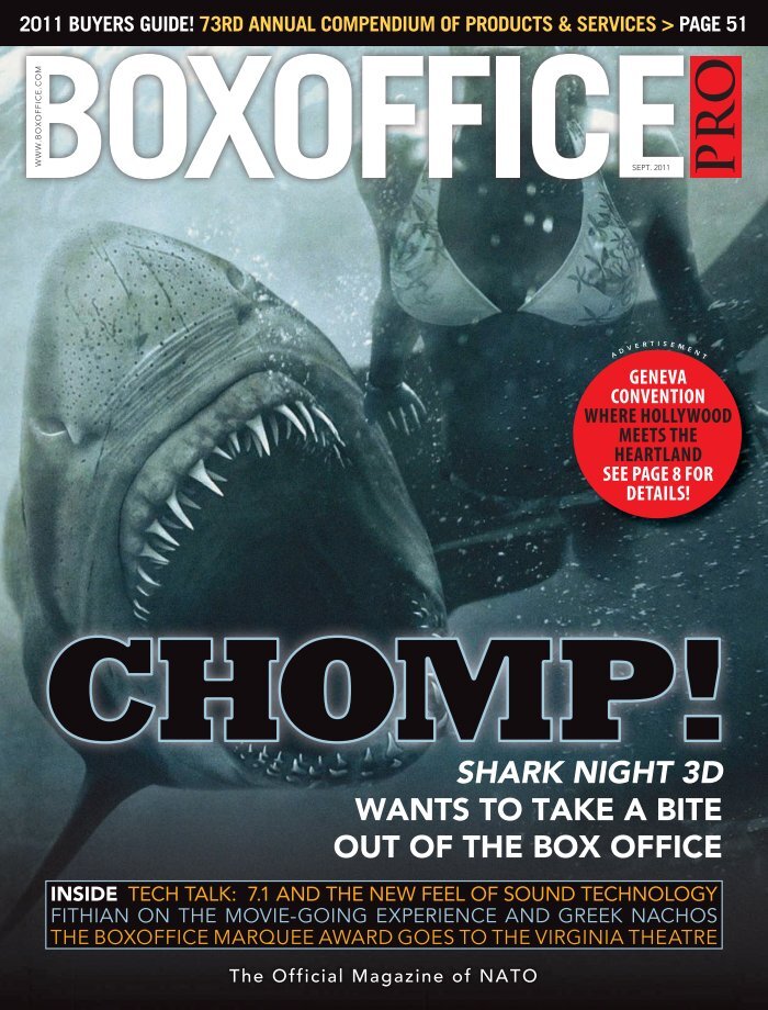 BOXOFFICE magazine side cover  September 2011