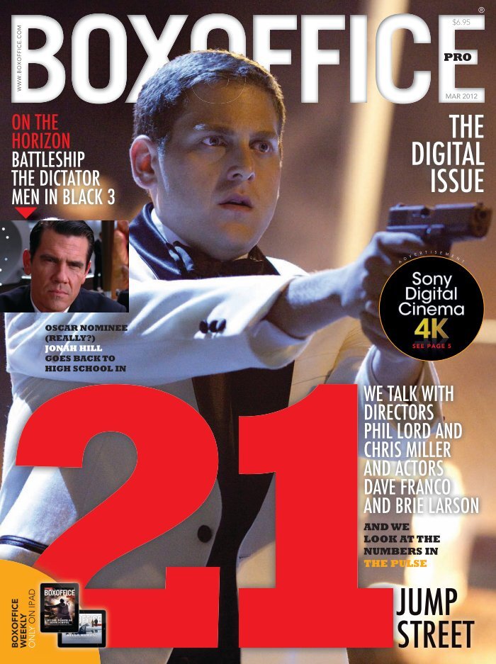 BOXOFFICE magazine side cover  March 2012