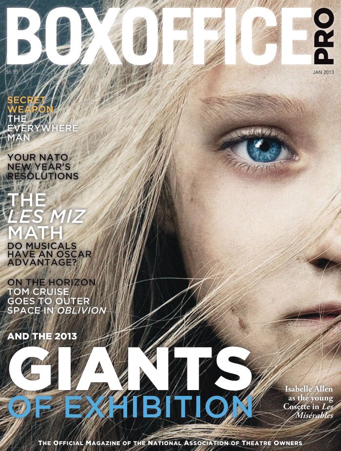 BOXOFFICE magazine side cover  January 2013