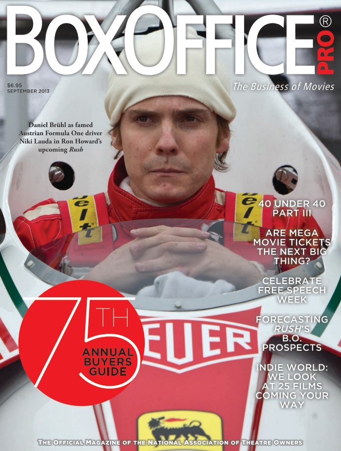 BOXOFFICE magazine side cover  September 2013