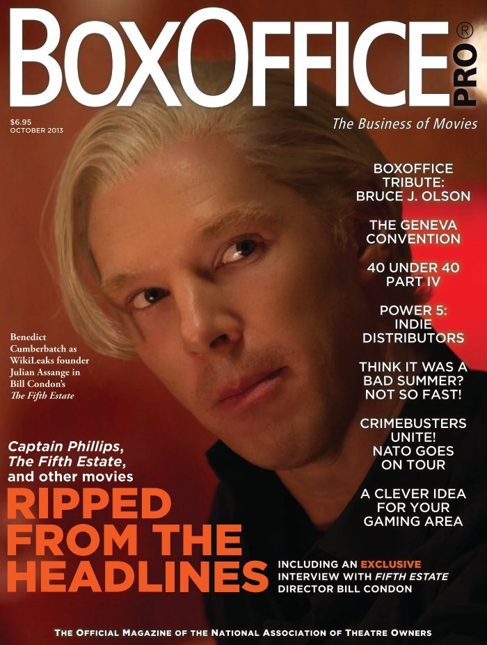 BOXOFFICE magazine side cover  October 2013