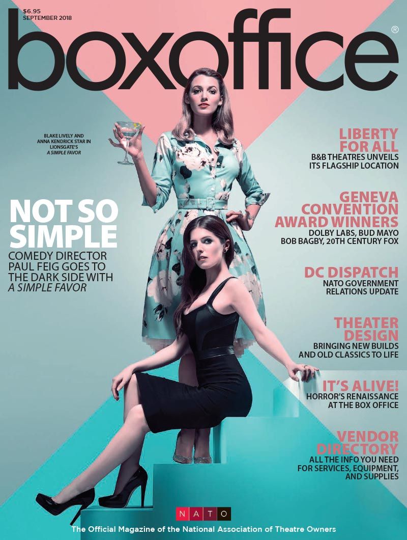 BOXOFFICE magazine side cover  September 2018