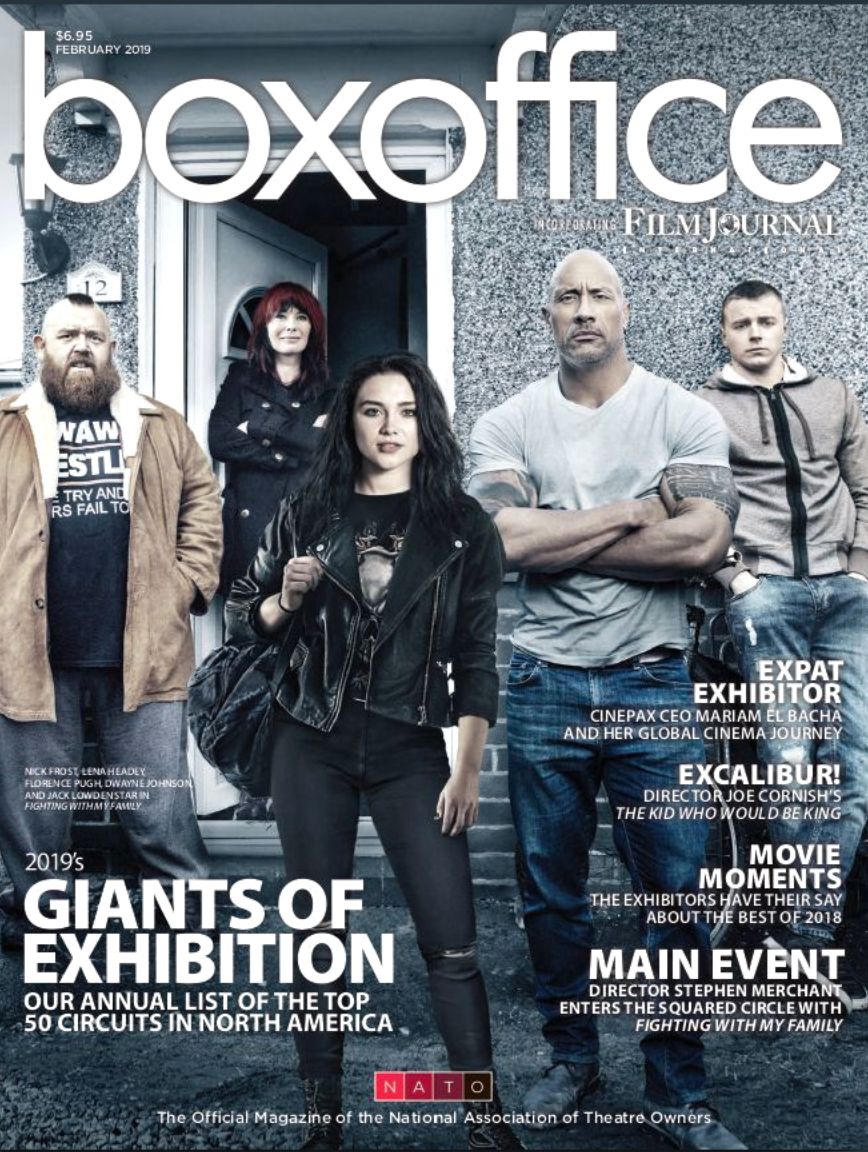 BOXOFFICE magazine side cover  February 2019