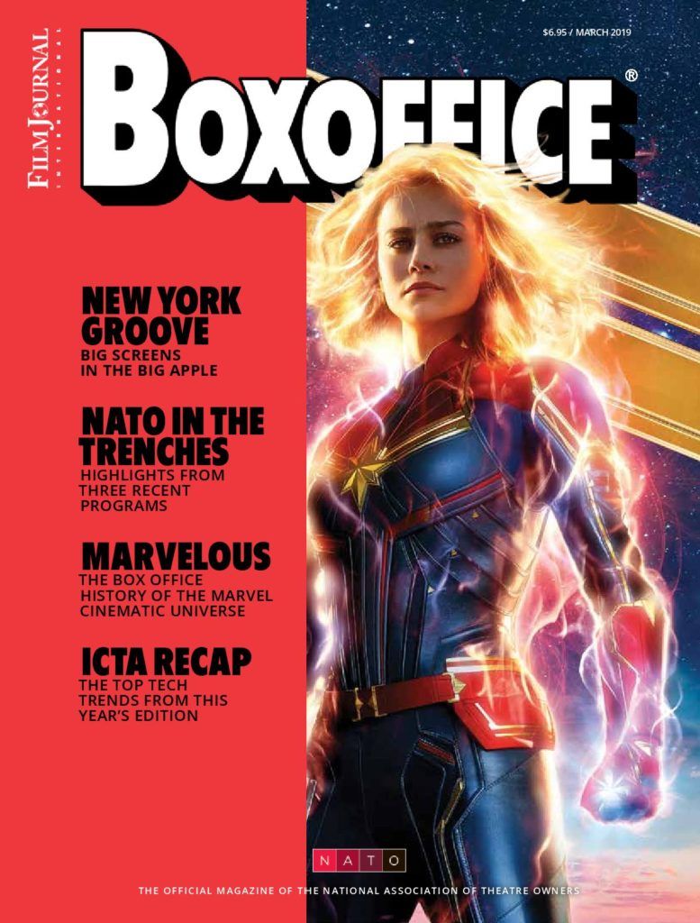BOXOFFICE magazine side cover  March 2019