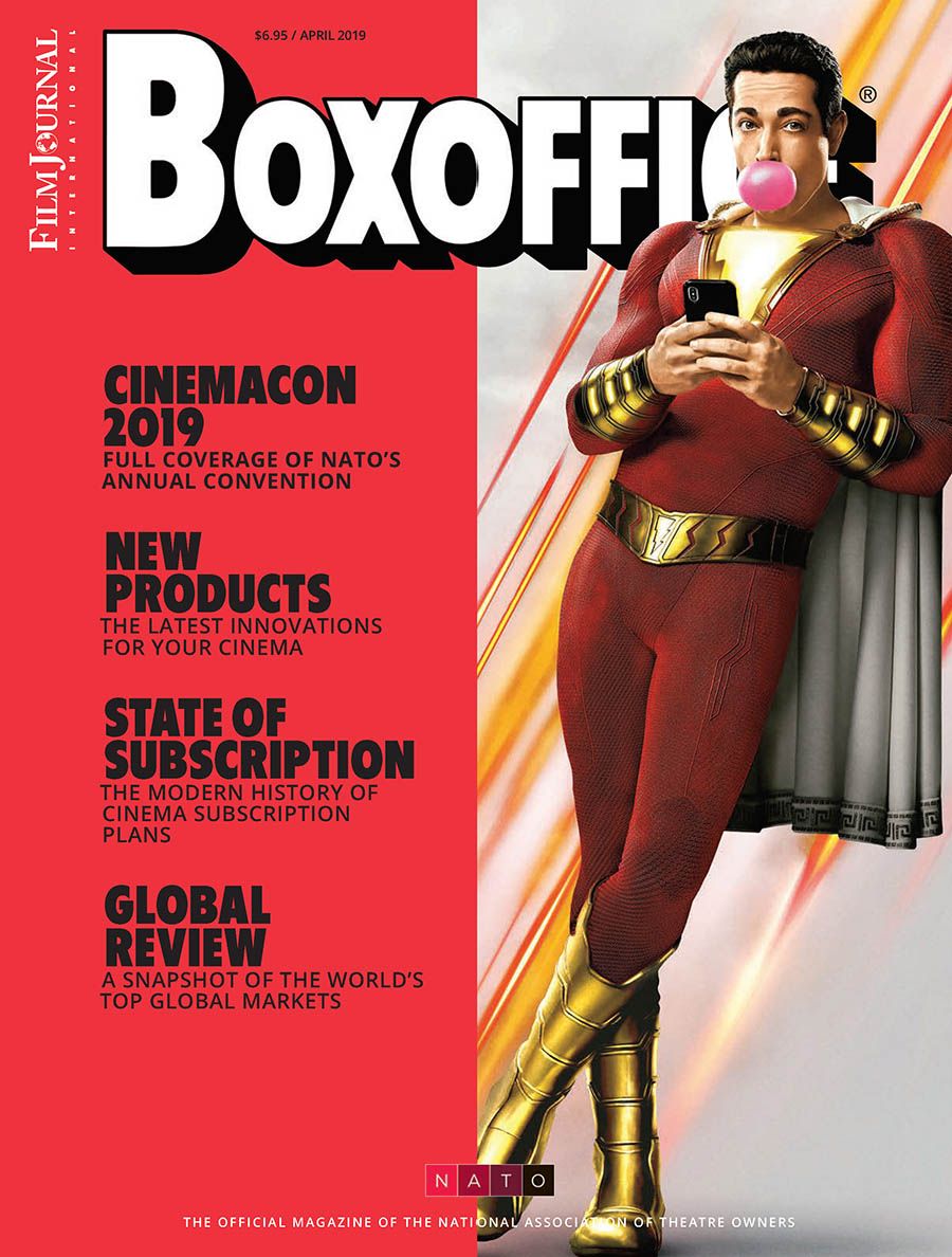 BOXOFFICE magazine side cover  April 2019