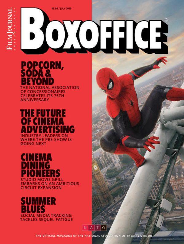 BOXOFFICE magazine side cover  July 2019