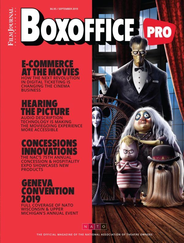 BOXOFFICE magazine side cover  September 2019