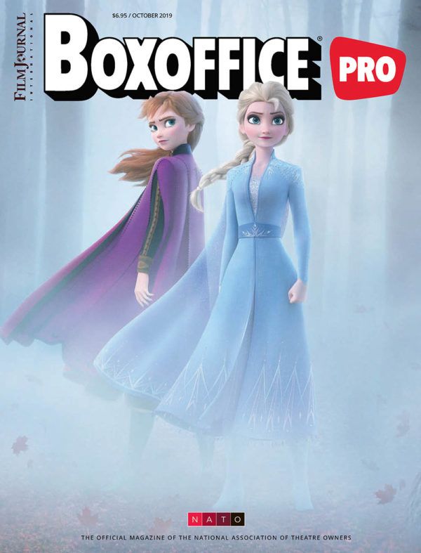 BOXOFFICE magazine side cover  October 2019