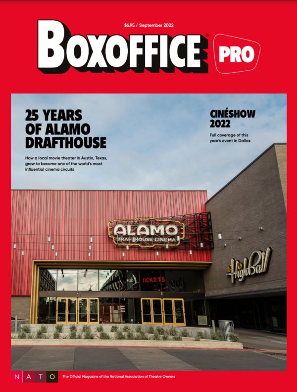 BOXOFFICE magazine side cover  September 2022