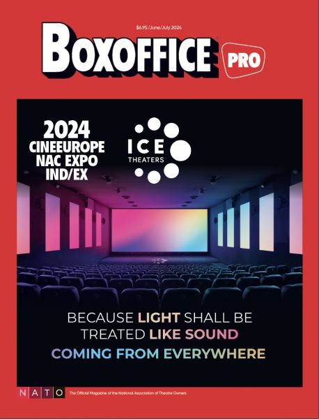 BOXOFFICE magazine side cover  June/July 2024