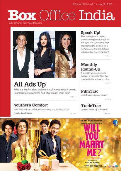 BOXOFFICE INDIA magazine side cover 4 February 2012