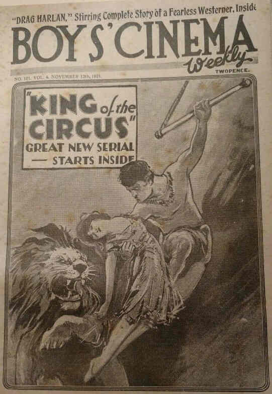 BOYS CINEMA magazine side cover Issue 101 12 November 1921