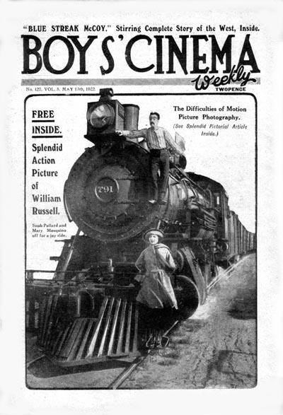 BOYS CINEMA magazine side cover Issue 127 13 May 1922