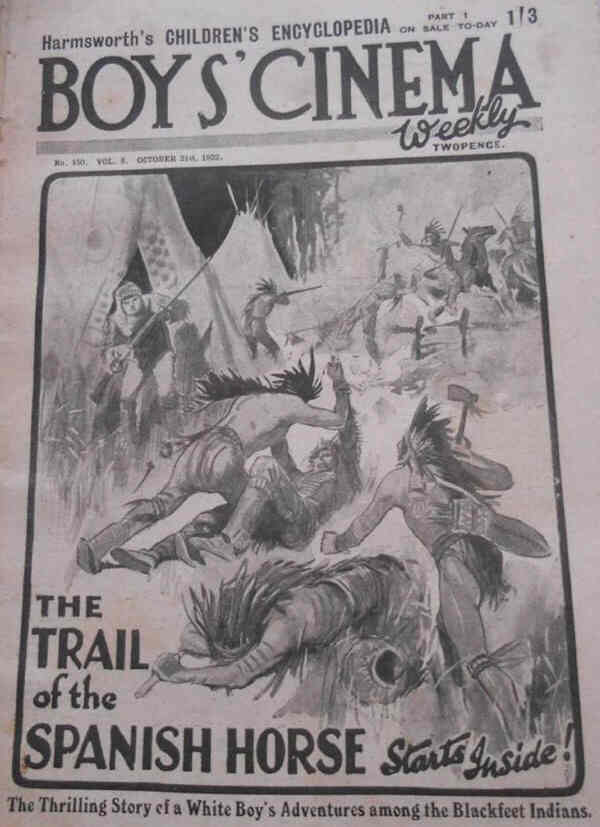 BOYS CINEMA magazine side cover Issue 150 21 October 1922