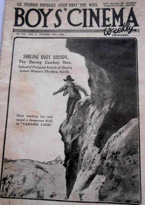 BOYS CINEMA magazine side cover Issue 151 28 October 1922
