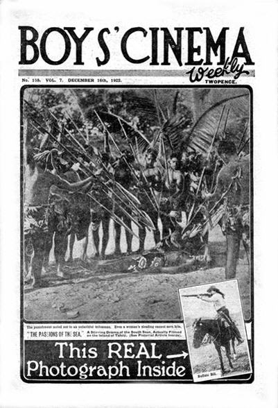 BOYS CINEMA magazine side cover Issue 158 16 December 1922