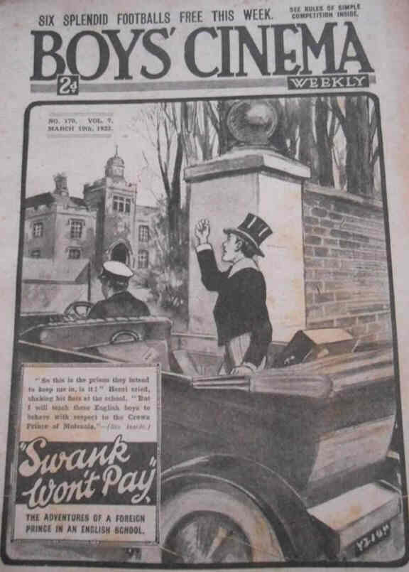 BOYS CINEMA magazine side cover Issue 170 10 March 1923