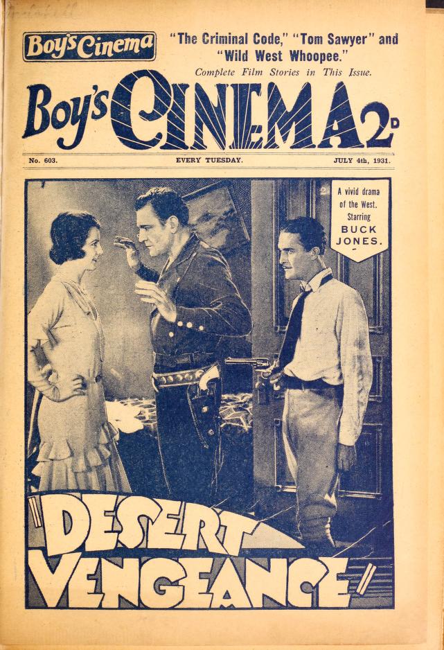BOYS CINEMA magazine side cover Issue 603 4 July 1931