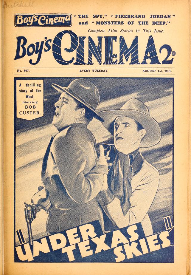 BOYS CINEMA magazine side cover Issue 607 1 August 1931