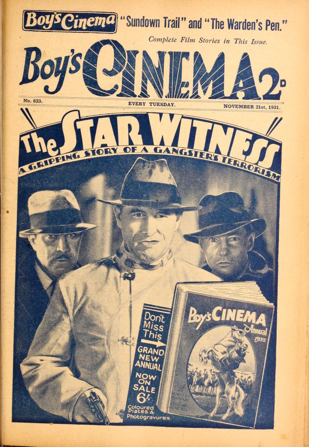 BOYS CINEMA magazine side cover Issue 623 21 November 1931