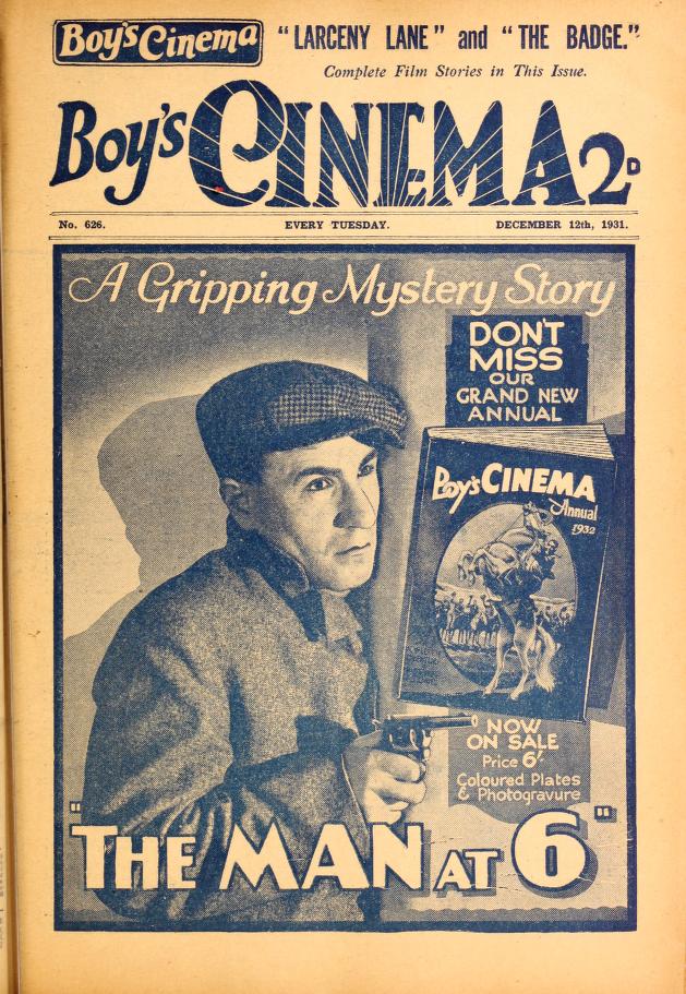 BOYS CINEMA magazine side cover Issue 626 12 December 1931