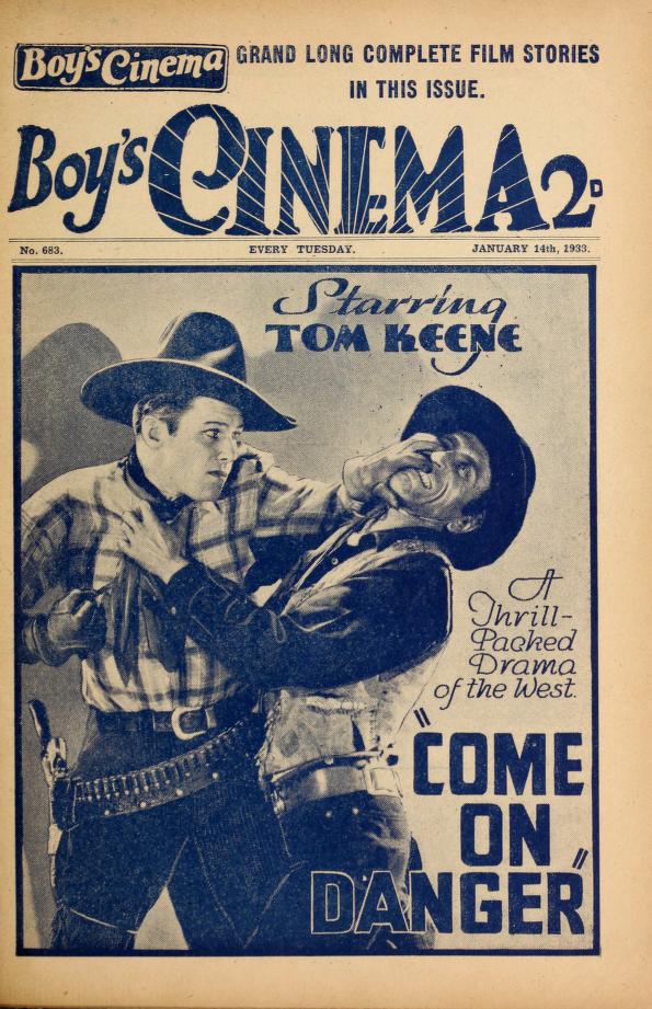 BOYS CINEMA magazine side cover Issue 683 14 January 1933