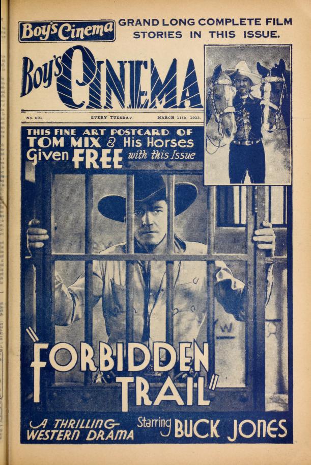 BOYS CINEMA magazine side cover Issue 691 11 March 1933