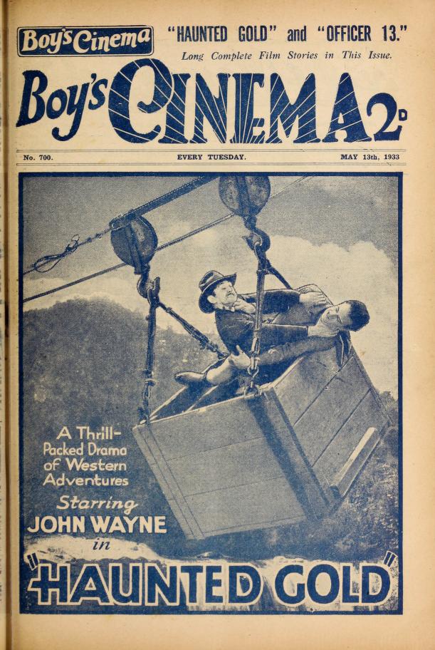 BOYS CINEMA magazine side cover Issue 700 13 May 1933