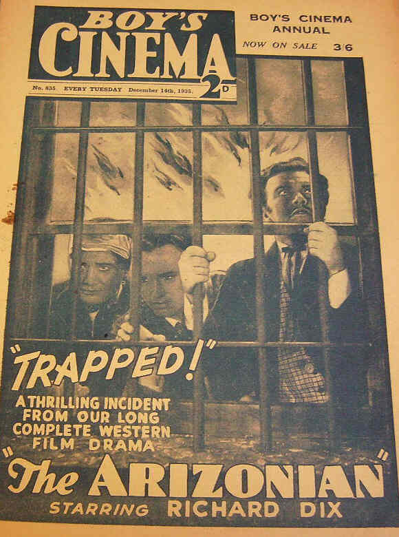 BOYS CINEMA magazine side cover Issue 835 14 December 1935