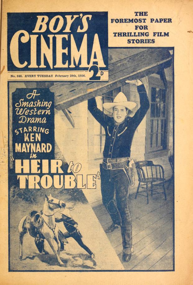 BOYS CINEMA magazine side cover Issue 846 29 February 1936